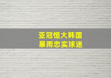 亚冠恒大韩国 暴雨忠实球迷